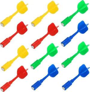 Accmor 16 Pack Magnetic Darts for Magnetic Dartboard, Replacement Plastic Dart Game Safety Darts