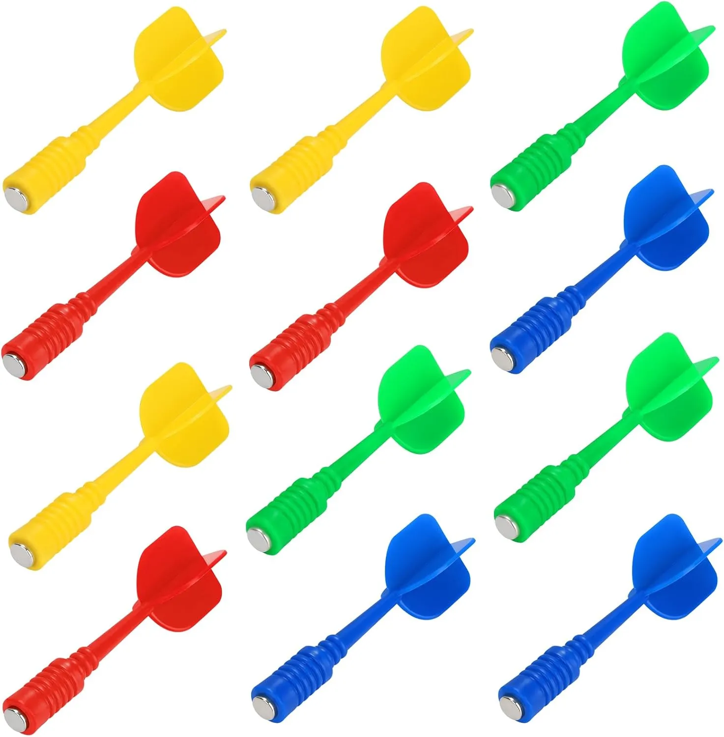 Accmor 16 Pack Magnetic Darts for Magnetic Dartboard, Replacement Plastic Dart Game Safety Darts