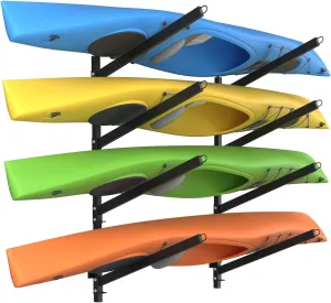 Adjustable Kayak Storage Rack, Freestanding Sup Storage Stand, Weatherproof Canoe Holder, Heavy Duty Paddleboard Bracket, Surfboard Bracket for Indoor, Outdoor, Garage, Shed, Dock