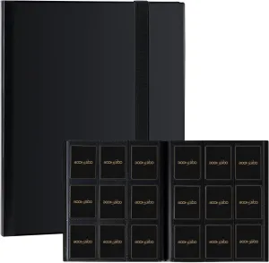 Card Binder 9 Pocket Storage 360 Card Binder,Trading Card Binder Senior and Sturdy Side-Loading Album,Intended For YuGiOh,MTG, TCG,Game Cards & Baseball Card Binde,(Black)