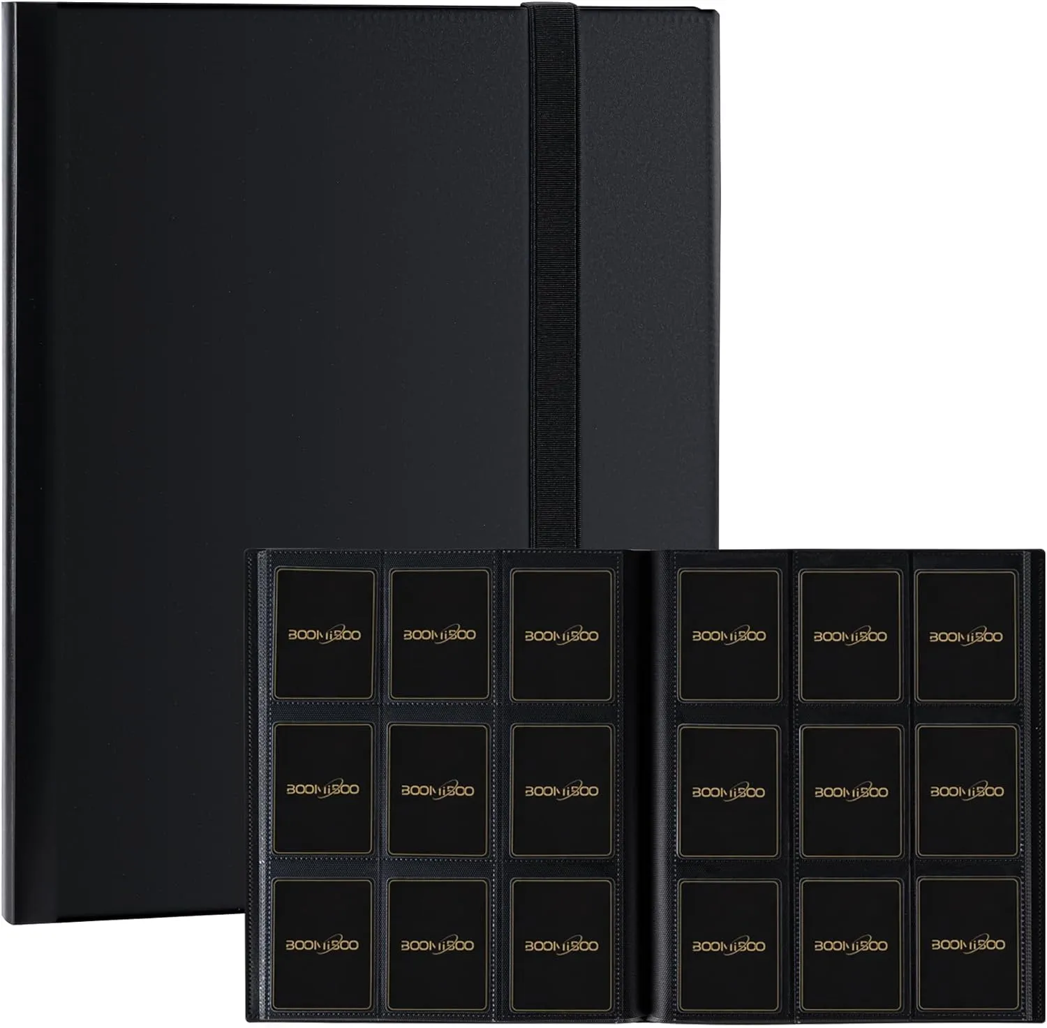 Card Binder 9 Pocket Storage 360 Card Binder,Trading Card Binder Senior and Sturdy Side-Loading Album,Intended For YuGiOh,MTG, TCG,Game Cards & Baseball Card Binde,(Black)