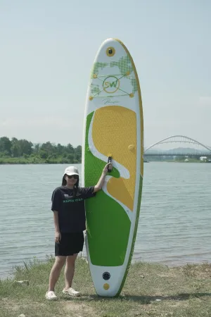 Inflatable Stand Up Paddle Board 11' - Perfect for Beginners & Travel - Lightweight, Durable, & Stable
