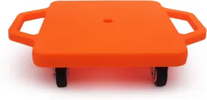 Kids Sitting Board with Universal Wheels - Safety Plastic Scooter for Kids Ages 6-12 - Manual Sport Scooter with Handles for Gym Class