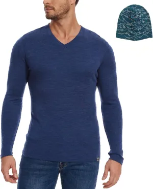 MERINNOVATION Merino Wool Base Layer Mens 100% Merino LS Thermal Shirts for Hiking Hunting,Lite, Midweight
