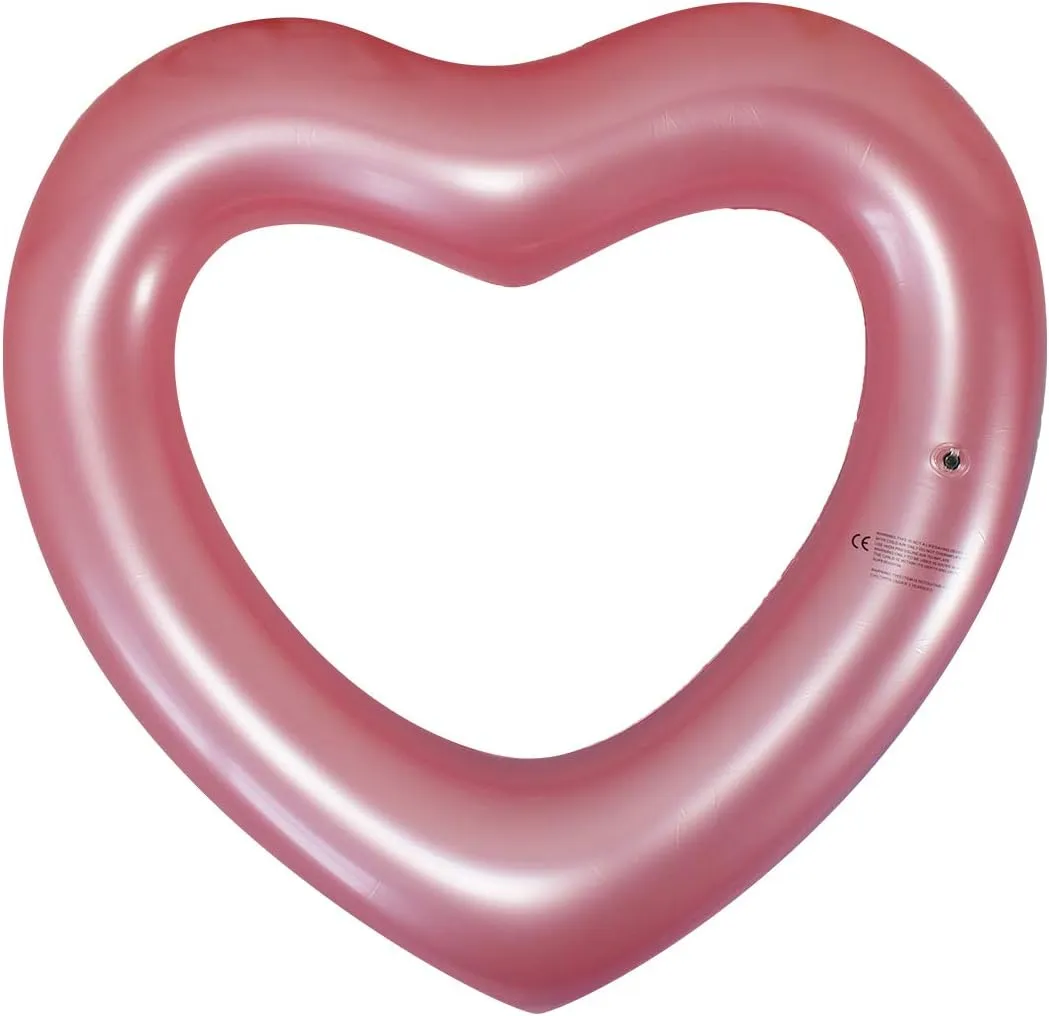 Pool Floats Adult Heart Swimming Rings Inflatable Rafts Pool Floaties Accessories Lake Water Floats Kids Beach Toys Pool Party Games for Toddlers