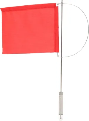 Red Boat Flag, Stainless Steel Sturdy Wind Indicator Flag, Reusable Eye Catching Fade Rustproof Boat Safety Flag for Sailboat Yacht Understand Wind Direction