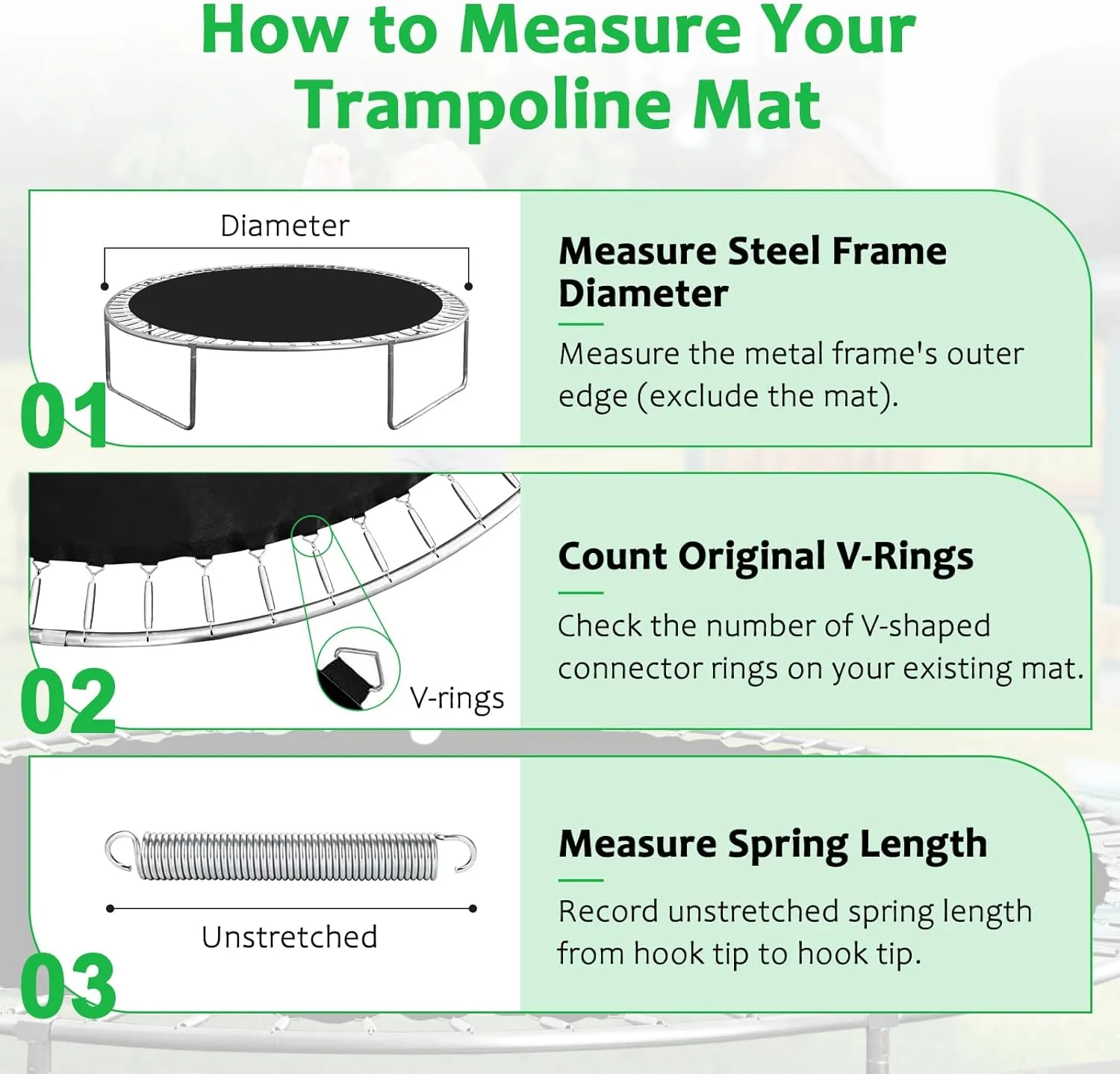 Replacement Trampoline Mat Heavy-Duty, UV-Resistant & Durable Bounce Pad - Perfect for Safe & Fun Jumping