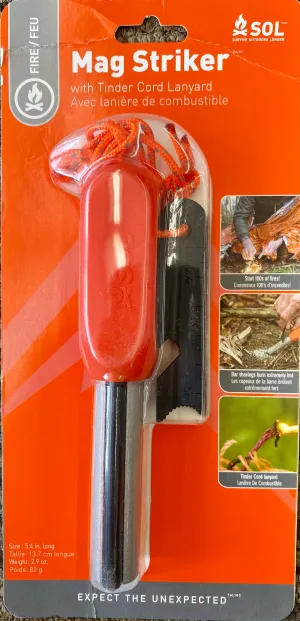 SOL Mag Striker with Tinder Cord Lanyard