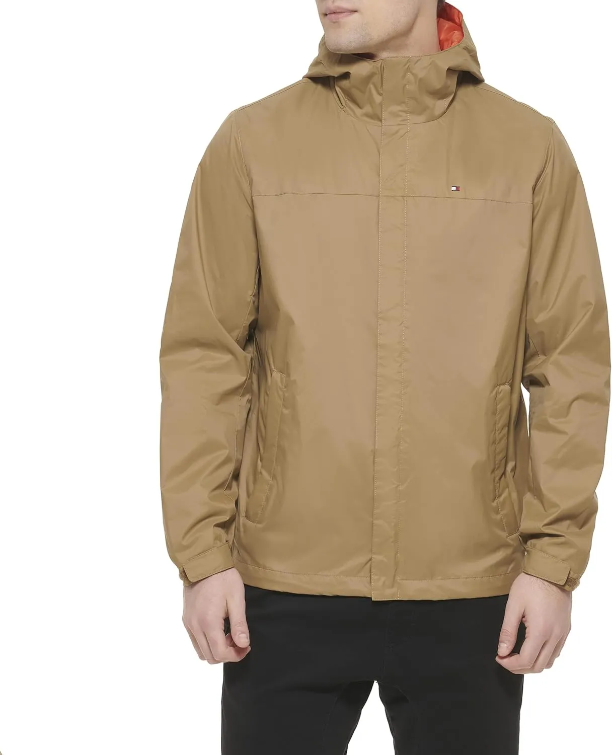 Tommy Hilfiger Men's Lightweight Breathable Waterproof Hooded Jacket