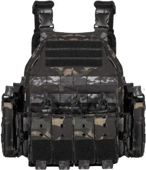 YAKEDA Quick Release Tactical Outdoor Vest for Adult